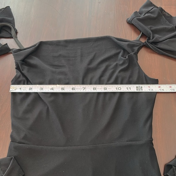 Pretty Garden Black Ruffle Bodycon Maxi Cocktail Sleeveless Dress Size S NWT - Picture 11 of 16